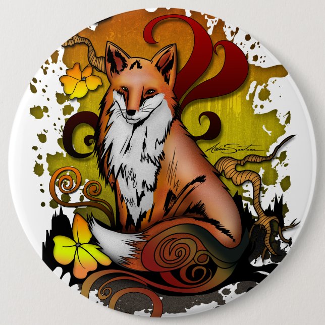 Chapa Redonda De 15 Cm Fox al aire libre (Anverso)