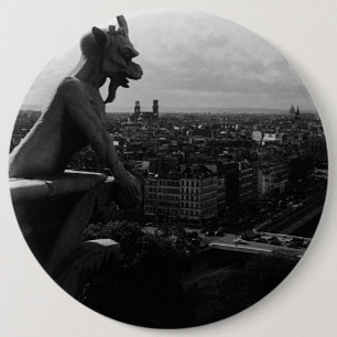 Chapa Redonda De 15 Cm Francia de la Vintage París Notre Dame