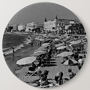 Chapa Redonda De 15 Cm Francia vintage Cannes la playa