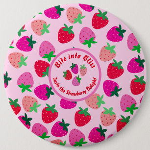 Chapa Redonda De 15 Cm fresa rosa campo de verano panadería naturaleza fr