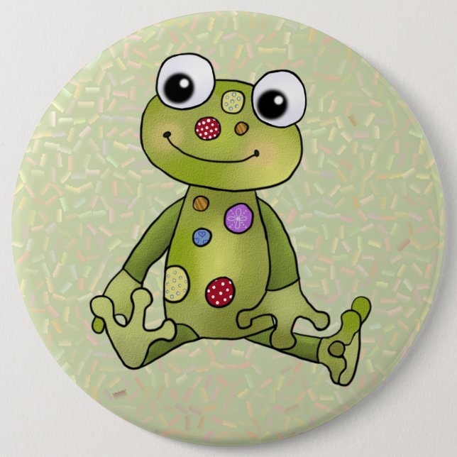 Chapa Redonda De 15 Cm Frosch mit Punkten (Anverso)