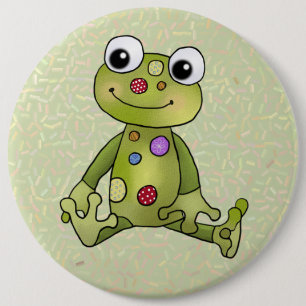 Chapa Redonda De 15 Cm Frosch mit Punkten