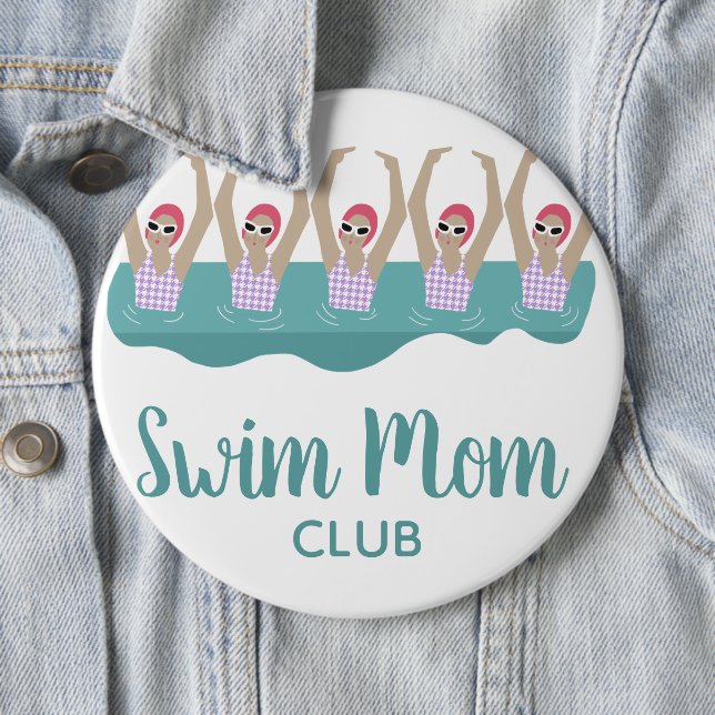 Chapa Redonda De 15 Cm Funny Artistic Synchro Swimmers Swimmers Swim Mom (In situ)