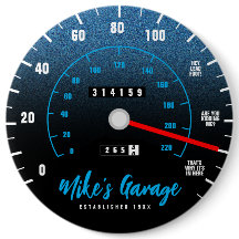 Funny Manly Odometer Speedometer Blue Purpurina