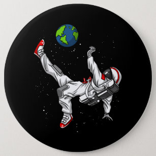 Chapa Redonda De 15 Cm Fútbol Cosmérico de Astronauta Espacial