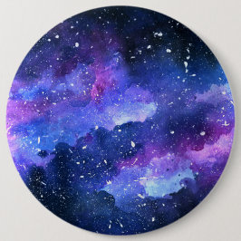 Chapa Redonda De 15 Cm Galaxia acuarela Purple Universe Space