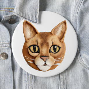 Chapa Redonda De 15 Cm Gato Abisinio Inspirado en 3D