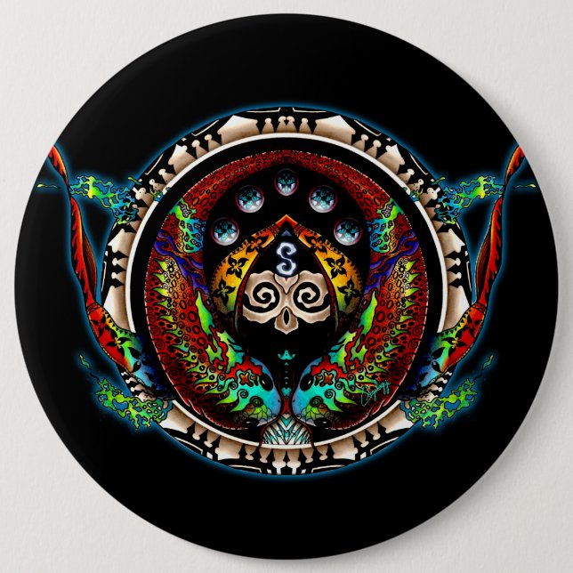 Chapa Redonda De 15 Cm Gemelos Dragon (Anverso)