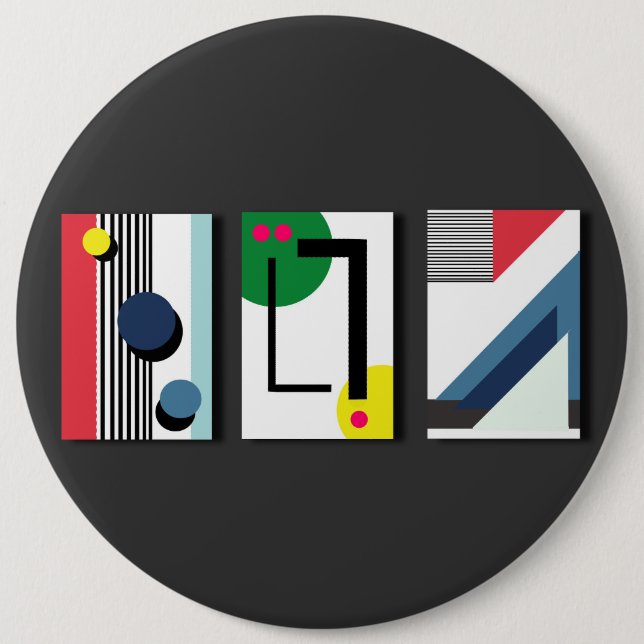 Chapa Redonda De 15 Cm Geometryabstrakt (Anverso)