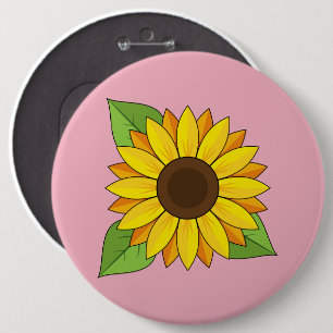 Chapa Redonda De 15 Cm Girasol