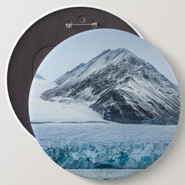 Chapa Redonda De 15 Cm Glaciar Spitsbergen Svalbard (Anverso y reverso)