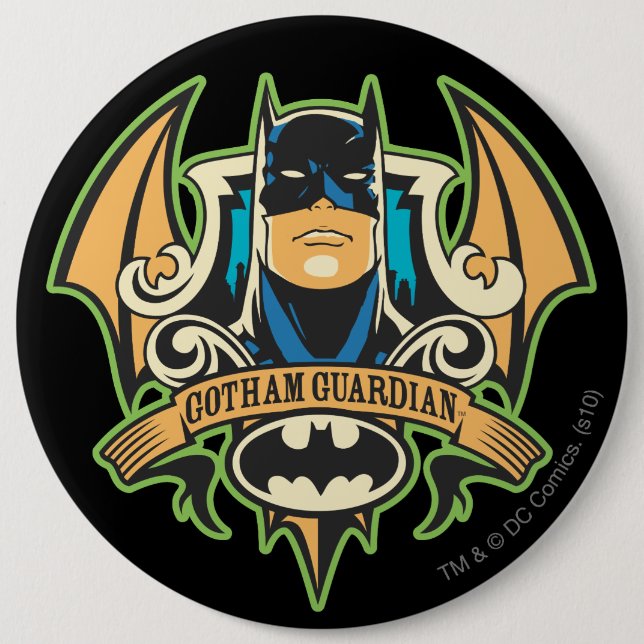 Chapa Redonda De 15 Cm Gotham Guardian (Anverso)