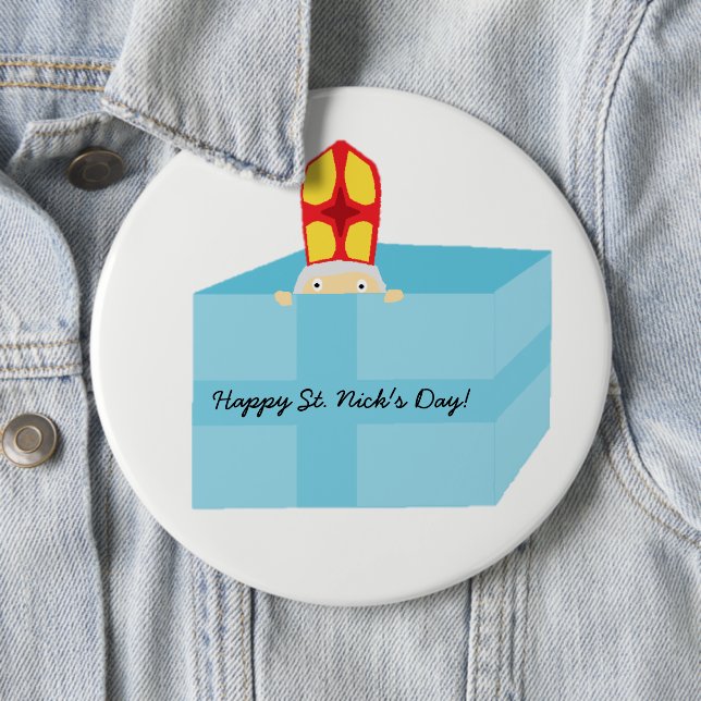 Chapa Redonda De 15 Cm Gracioso gusto San Nicolás Holandés Sinterklaas Ar (In situ)