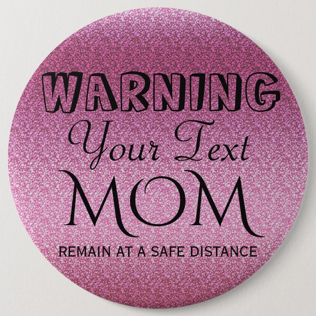 Chapa Redonda De 15 Cm Gradiente Purpurinoso rosado (Anverso)