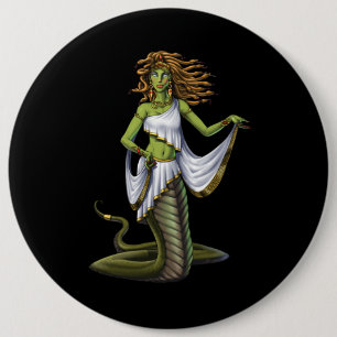 Chapa Redonda De 15 Cm Greek Mythology Goddess Medusa