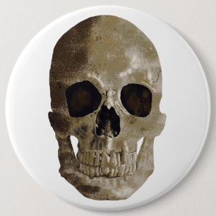 Chapa Redonda De 15 Cm Grungy Skull