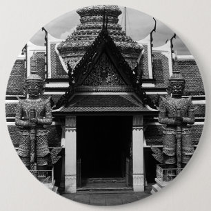 Chapa Redonda De 15 Cm Guardia del demonio vintage Tailandia Bangkok Wat