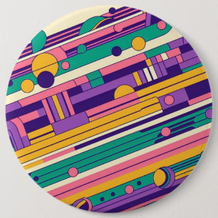 Chapa Redonda De 15 Cm Guay, colorido diseño retro de los años 80 y 90