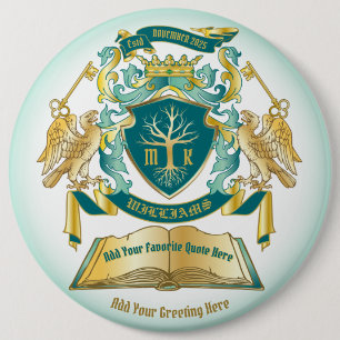 Chapa Redonda De 15 Cm Haga su propio libro de árbol de emblemas clave Cr