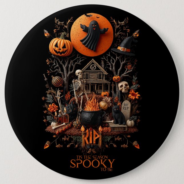 Chapa Redonda De 15 Cm halloween (Anverso)