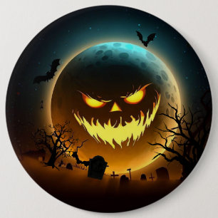Chapa Redonda De 15 Cm Halloween/calabaza/luna/otoño
