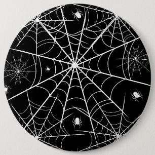Chapa Redonda De 15 Cm Halloween Spider Web