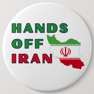 Chapa Redonda De 15 Cm Hands Off Iran