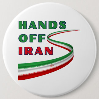 Chapa Redonda De 15 Cm Hands Off Iran