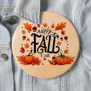 Chapa Redonda De 15 Cm Happy Fall Y'all