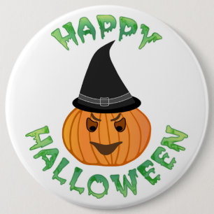 CHAPA REDONDA DE 15 CM "HAPPY HALLOWEEN" PUMPKIN