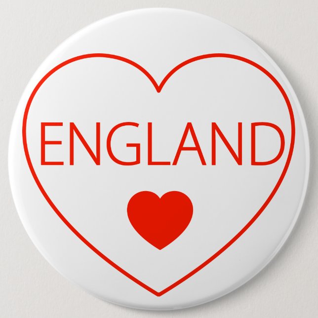 Chapa Redonda De 15 Cm Happy Heart England (Anverso)