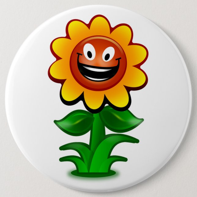 CHAPA REDONDA DE 15 CM HAPPY SUNFLOWER (Anverso)