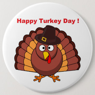 CHAPA REDONDA DE 15 CM HAPPY TURKEY DAY