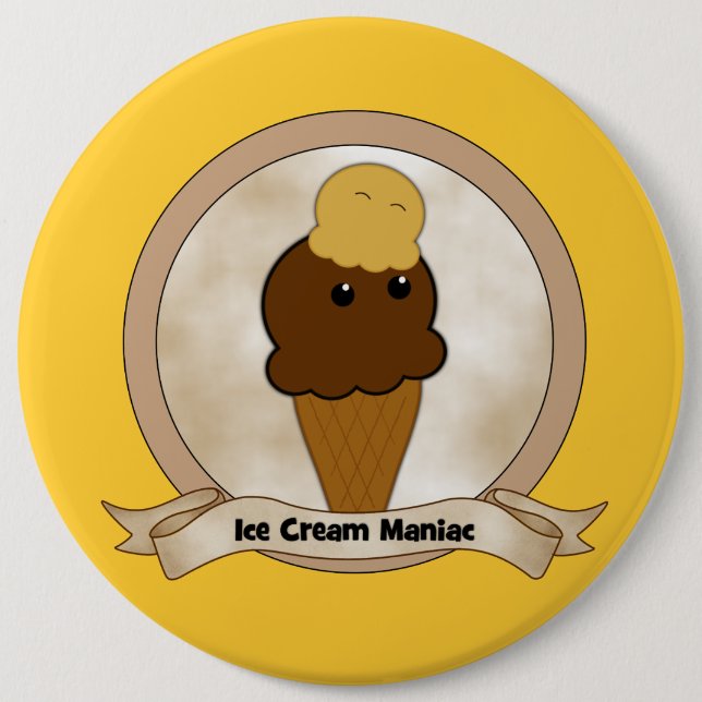 Chapa Redonda De 15 Cm Helado cream maniac (Anverso)