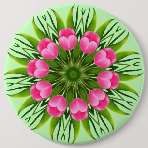 Chapa Redonda De 15 Cm Hermosa Flor Mandala Design-79358