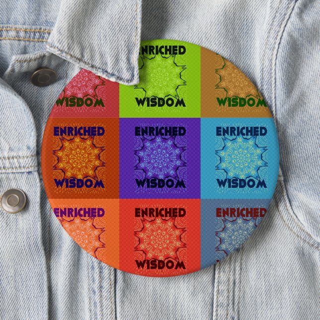 Chapa Redonda De 15 Cm Hermosa Impresión de Arte Pop, Increíble y Enrique (In situ)