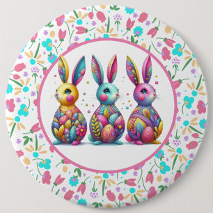 Chapa Redonda De 15 Cm Hermoso lindo, colorido 3 de Pascua