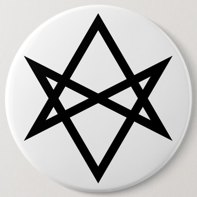 Chapa Redonda De 15 Cm Hexagram Unicursal de Thelemite (Anverso)