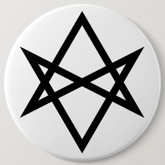 Chapa Redonda De 15 Cm Hexagram Unicursal de Thelemite