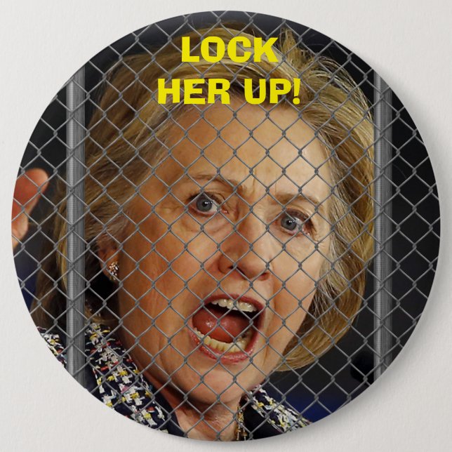 Chapa Redonda De 15 Cm Hillary Clinton - ciérrela para arriba (Anverso)