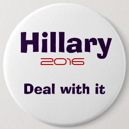 Chapa Redonda De 15 Cm Hillary R Clinton 2016