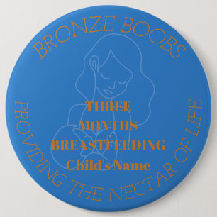 Chapa Redonda De 15 Cm Hitos de lactancia materna personalizados bronce