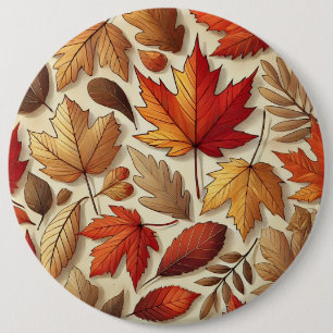 Chapa Redonda De 15 Cm hojas clásicas de otoño