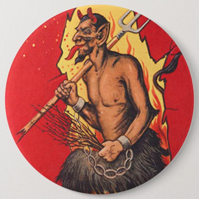 Chapa Redonda De 15 Cm Horca de Krampus (Anverso)