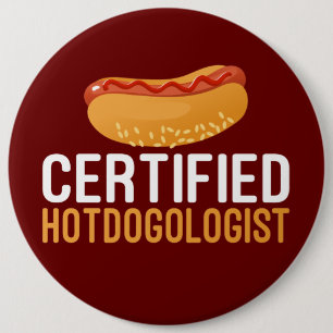 Chapa Redonda De 15 Cm Hotdogs, Hotdogologista Fun Pins