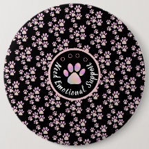 Huella de pata de animal rosa personalizada 