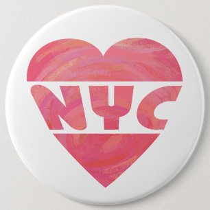 Chapa Redonda De 15 Cm I Heart NYC
