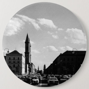 Chapa Redonda De 15 Cm Iglesia universitaria vintage Munich ludwigstraße