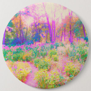 Chapa Redonda De 15 Cm Illuminated Pink and Coral Garden Landscape