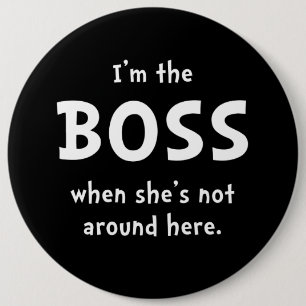 Chapa Redonda De 15 Cm Im Boss Shes no alrededor